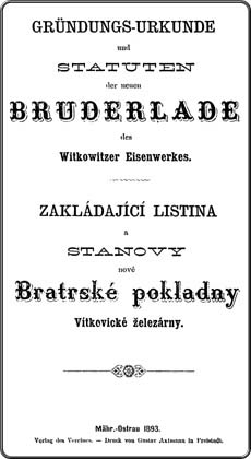 Zakládající listina bratrské pokladny